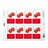 Modern Zelfgemaakt Tomatensaus Label (Full Sheet)