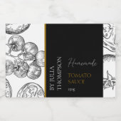 Modern Zelfgemaakt Tomatensaus Label Voedselcontainer Etiket (Enkel label)