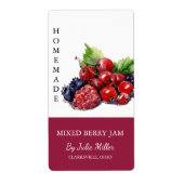 Modern Zelfgemaakte Gemengde Bes Jam Label (Voorkant)