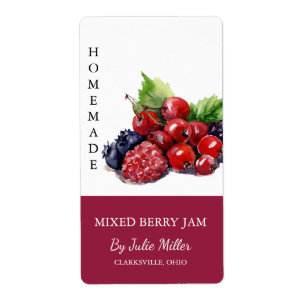 Modern Zelfgemaakte Gemengde Bes Jam Label