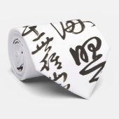 Modern Zen Aesthetic Ink Art- Brushstroke Edition  Stropdas (Opgerold)