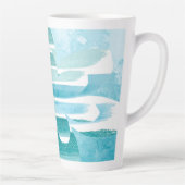 Modern Zen Blue Latte Mug – Minimal Abstract Art Latte Mok (Rechts)