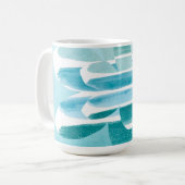 Modern Zen Blue Mug – Calm Abstract Art Design Koffiemok (Voorkant links)