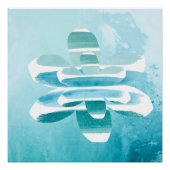 Modern Zen Blue Poster – Minimal Abstract Wall Art (Voorkant)