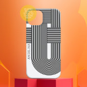 Modern Zen Geometric Lines met een kleine naam Case-Mate iPhone Case