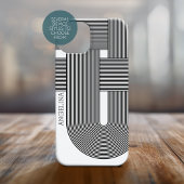 Modern Zen Geometric Lines met een kleine naam Case-Mate iPhone Case