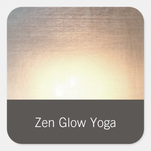 Modern Zen Glow Yoga en Healing Arts Vierkante Sticker (Voorkant)