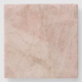 Modern Zen Roze Rose Kwarts Marmer Print Stenen Onderzetter (Voorkant)