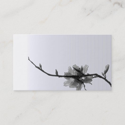 Modern Zen Spring/ Black&White Floral Visitekaartje (Voorkant)