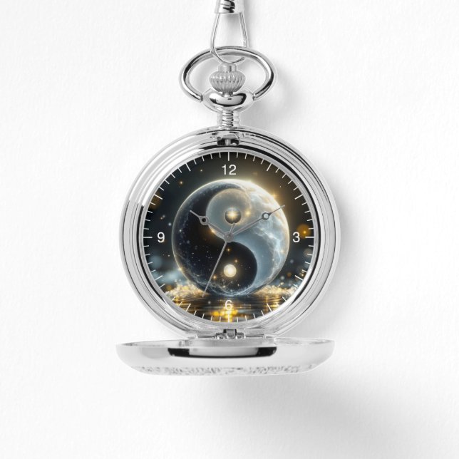 Modern Zen Yin and Yang vibes  Horloge (Voorkant)