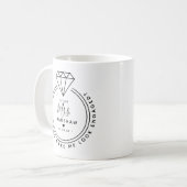 Modern 'Ziet deze ring er verloofd uit?' Koffiemok (Voorkant links)