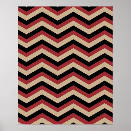 Modern Zig Zag Pattern Poster (Voorkant)
