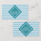 Modern Zigzag Chevron Pattern Visitekaartje (Voorkant / Achterkant)
