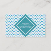 Modern Zigzag Chevron Pattern Visitekaartje (Achterkant)