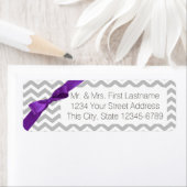 Modern ZigZag Grijs en Lavendel Etiket (Insitu)