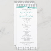 Modern Zigzag Patroon Wedding Programma Programmakaart (Voorkant / Achterkant)