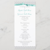 Modern Zigzag Patroon Wedding Programma Programmakaart (Voorkant)