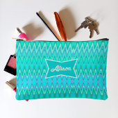 Modern zigzagpatroon - golven in turquoise etui