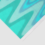 Modern zigzagpatroon - golven in turquoise tissuepapier (Detail)