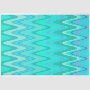 Modern zigzagpatroon - golven in turquoise tissuepapier