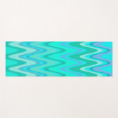 Modern zigzagpatroon - golven in turquoise yogamat (Voorkant (horizontaal))