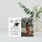 Modern | Zij heeft de datum waarop de foto is Afst Briefkaart (Staand voorkant)