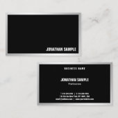 Modern zilver Elegant Minimalist Plain Trendy Visitekaartje (Voorkant / Achterkant)