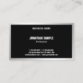 Modern zilver Elegant Minimalist Plain Trendy Visitekaartje (Achterkant)