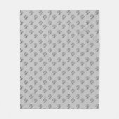 Modern Zilver Grijs Poot Patroon Fleece Deken (Voorkant)