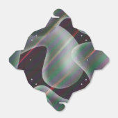 Modern zilver kwikvloeistof abstract schilderij bedankdoosjes (Uitgevouwen)