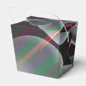 Modern zilver kwikvloeistof abstract schilderij bedankdoosjes (Achterkant)