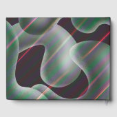 Modern zilver kwikvloeistof abstract schilderij gastenboek (Achterkant)