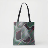 Modern zilver kwikvloeistof abstract schilderij tote bag (Voorkant)