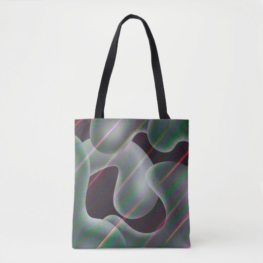 Modern zilver kwikvloeistof abstract schilderij tote bag (Voorkant)