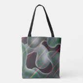 Modern zilver kwikvloeistof abstract schilderij tote bag (Achterkant)