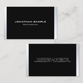 Modern zilver Professioneel Eenvoudig Elegant Visitekaartje (Voorkant / Achterkant)