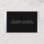 Modern zilver Professioneel Eenvoudig Elegant Visitekaartje (Achterkant)