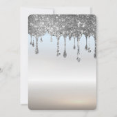 Modern zilver Schattige chique minimalistisch Afst Kaart (Achterkant)