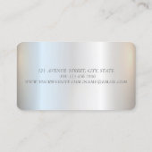 Modern, Zilver, Visagist, Diamanten Lippen Visitekaartje (Achterkant)