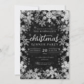 Modern Zilver Winter Wonderland Kerst Zwart Kaart (Voorkant)