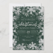 Modern Zilver Winter Wonderland Kerstgroen Kaart (Voorkant)