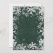 Modern Zilver Winter Wonderland Kerstgroen Kaart (Achterkant)