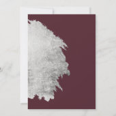 Modern zilveren borsteldruppels rode bruine bruilo kaart (Achterkant)