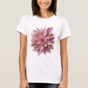 Modern Zilveren FLOWER POWER Maatwerk Design T-shirt