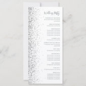 Modern zilveren glitter script witte bruiloft (Achterkant)