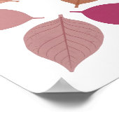 Modern Zilveren HERFSTBLADEREN Ontwerp Poster (Hoek)