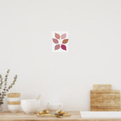 Modern Zilveren HERFSTBLADEREN Ontwerp Poster (Keuken)
