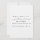 Modern zilveren kerstfeest met sprankelend licht kaart (Achterkant)