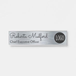 Modern Zilveren Logo Deur Naambord Deurbordje