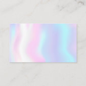 Modern, zilveren streep, penseelstreek, holografis visitekaartje (Achterkant)